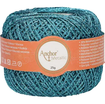 Příze Anchor Artiste Metallic 312 Tyrkysová (Háčkovací lurexová příze Anchor Artiste Metallic )
