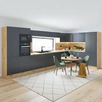 Kuchyňská linka Kuchyně LANGEN šp | 450x230 cm | SOKL v CENĚ | push open | artisan/šedá