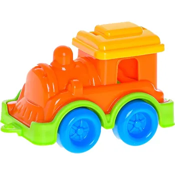 Vláček a vláčkodráha _Ostatní 1_ Vláček baby barevná mašinka volný chod plast