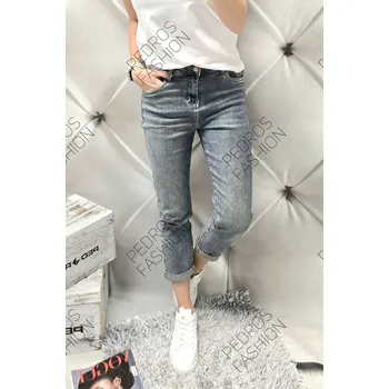 Pánské džíny Jeans Boyfriend modré netrhané Jeans: XS/34