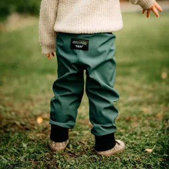 Softshellové kalhoty podzim–zima / zelené Velikost: 116