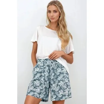 Dámské pyžamo Dámské pyžamo Momenti Per Me Calm Summer - volnější střih Mořská zeleň M