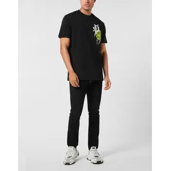 Pánské tričko PHILIPP PLEIN T-Shirt 25629 Černá Regular Fit S