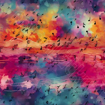 Softshell pružný akvarelové noty by MIMI