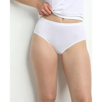 Kalhotky DIM COTTON BIO MIDISLIP 2x - Dámské bavlněné kalhotky 2 ks - bílá Velikost: M