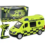 LEAN Toys Dálkově ovládaná žlutá Ambulance se světly