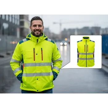 pracovní bunda CXS Bunda BEDFORD SOFT, žlutá/petrol Velikost M žlutá