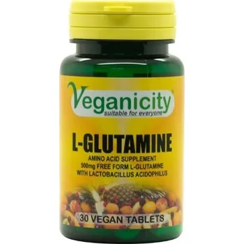 Lék při potížích s trávením Veganicity L-Glutamine 500mg, 30 vegan tablet>