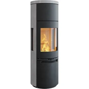 Krbová kamna HETA Scan-line 900S boční prosklení černý lak a mastek