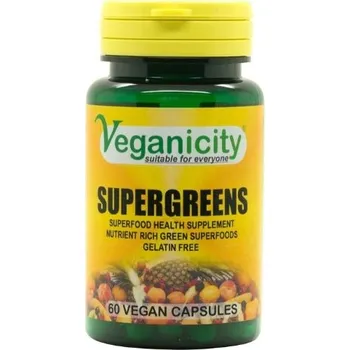 Speciální výživa Veganicity SuperGreens - Superfoods mix, 60 kapslí>