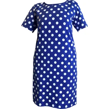 Dámská noční košile Dámská bavlněná noční košile modrá 23-605 Velikost: L