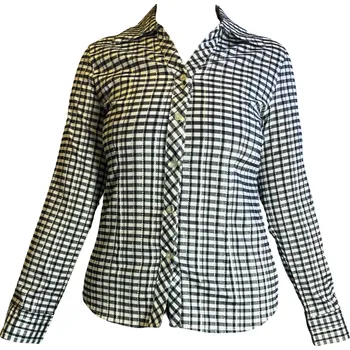 Dámská košile Dámská bavlněná košile černá 19-912 Velikost: 3XL