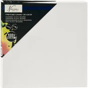 Textilie _Ostatní 1_ Malířské plátno 30x30m dřevěný rám 100% bavlna set s 8 vypínacími kolíky ve fólii