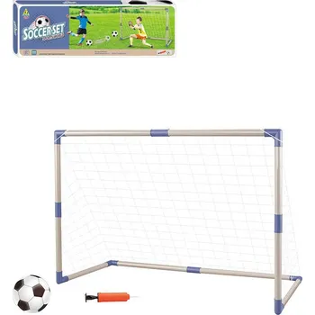Sportovní branka _Ostatní 1_ Branka fotbalová plastová 92x65x35cm set s kopacím míčem a pumpičkou