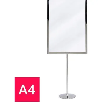 Stolní kovový rámeček pro vkládání papíru formátu A4 se stojánkem