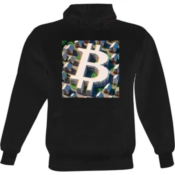 Pánská mikina Pánská mikina s kapucí s potiskem Kryptopříbytek: HODL Je Domov pánské