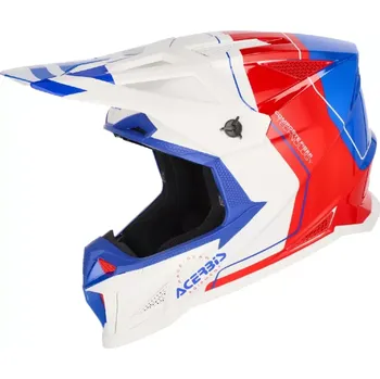 Helma na motorku Acerbis přilba T711 bílá/modrá/červená M