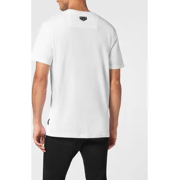 Pánské oblečení PHILIPP PLEIN T-Shirt 9411 Bílá Regular Fit 3XL