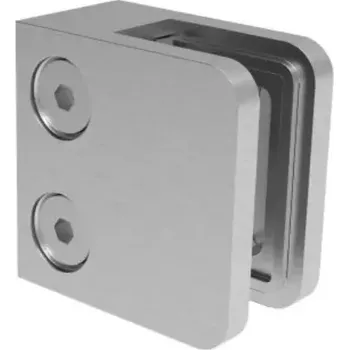 Zábradlí Držák skla HRANATÝ 45x45-m21 plochý