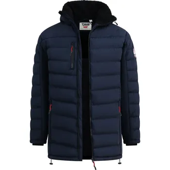 Pánská bunda D555 bunda pánská WORKINGTON, odnímací kapuce, nadměrné velikosti tmavě modrá 8XL