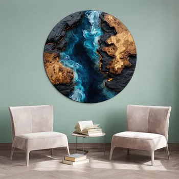 Obraz Kruhový epoxidový obraz - Pulz Země (UV tisk) | DUBLEZ