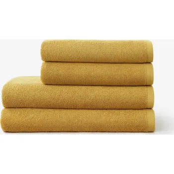 Bavlněný froté ručník / osuška Soft bez bordury - hořčicový 70 x 140 cm