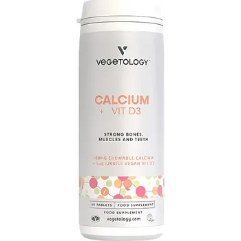 Kloubní výživa Vegetology Vápník + Vitamín D3, 60 žvýkacích tablet>