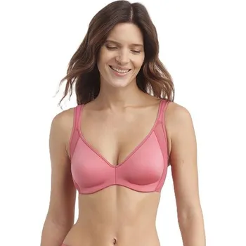 Dámské spodní prádlo DIM GENEROUS MINIMIZER BRA - Dámská zmenšující podprsenka s kosticemi - růžová Velikost: 75 D