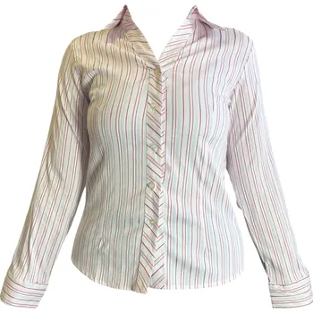 Dámská košile Dámská bavlněná košile bílo-červená 19-913 Velikost: L