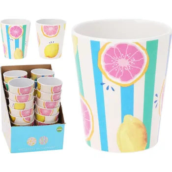 Sklenice kelímek 350ml melamin ovocný motiv mix