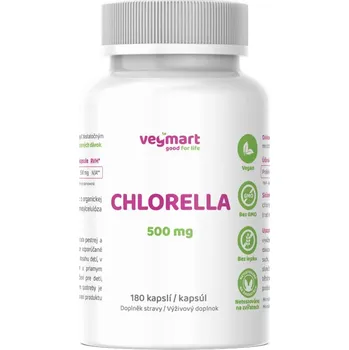 Speciální výživa Vegmart Chlorella 500 mg, 180 kapslí>