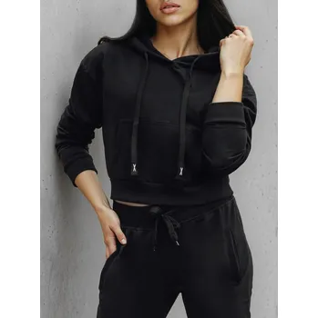 Dámská mikina Černá dámská mikina s kapucí BY1535 Velikost: M