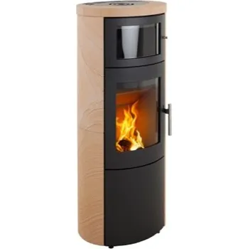 Krbová kamna HETA Scan-line 820B černý lak a kompletní obklad pískovec tobacco