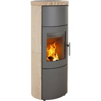 Krbová kamna HETA Scan-line 820S šedý lak a kompletní obklad pískovec tobacco