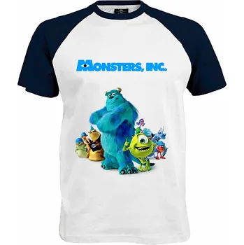 Pánské tričko Tričko Příšerky s.r.o. | Mike & Sulley Druh: Pánské, Barva: Navy | Bílá, Velikost: L