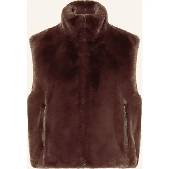 Dámská vesta Rino & Pelle Dámská Vesta Z Umělé Kožešiny, tmavě červená, 40