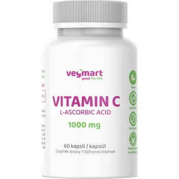 Kloubní výživa Vegmart Vitamín C (kyselina L-askorbová) 1000 mg, 60 kapslí>