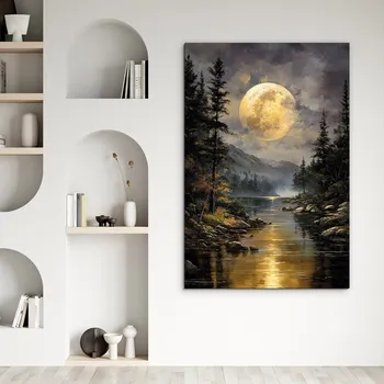Obraz Obraz - Úplněk nad jezerem | DUBLEZ