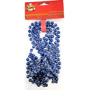 Řetízek Řetízek z modrých korálků, délka 2,6 m, průměr 5 mm