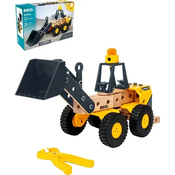 ostatní stavebnice Brio BRIO DŘEVO Nakladač Volvo montážní stavebnice 58 dílků na baterie Světlo