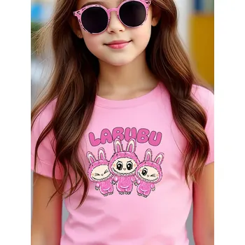 Dívčí tričko STRIKER Dětské rúžové tričko Labubu trojice Dětská velikost: 12 let