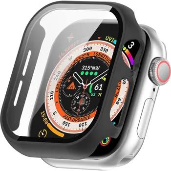Příslušenství k chytrým hodinkám VSECHNONAMOBIL 87160 PC FULL COVER Plastový kryt se sklem pro Apple Watch 10 / 11 42mm černý