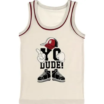 Souprava dámského spodního prádla EVONA a.s. Chlapecký nátělník se širokými ramínky C béžová Velikost: 122