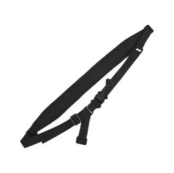 Airsoft Taktický jednobodý popruh s polstrováním - Černý + dárek zdarma