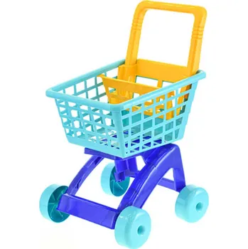 Hra na obchod _Ostatní 1_ MAD Vozík nákupní barevný Modrý 40x33x58cm plast