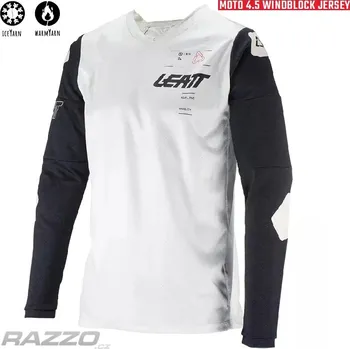 cyklistický dres Pánský zateplený dres LEATT Moto 4.5 WindBlock Jersey Forge 2025 XXL