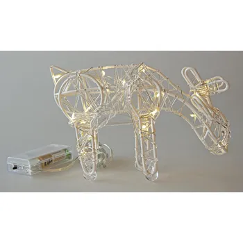 Vánoční dekorace dekorace LED SOB 20cm, 20LED, s časovačem, akryl