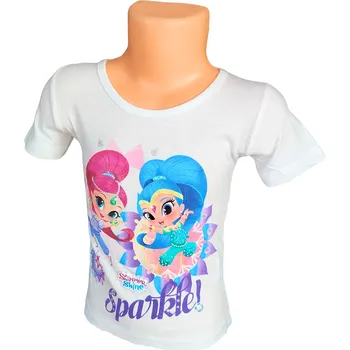 Dívčí tričko Setino Dívčí tričko TŘPYTKA A SVĚTLA sparkle krátký rukáv bílé Barva: Bílá, Velikost: 98