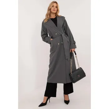 Dámský kabát Dámský trenčkot Lakerta - šedý - elegantní - přechodný, L/XL i240_202928_2:L/XL
