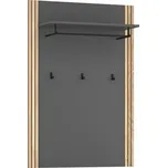 Nástěnný věšák SALEMI šedá/dub přírodní